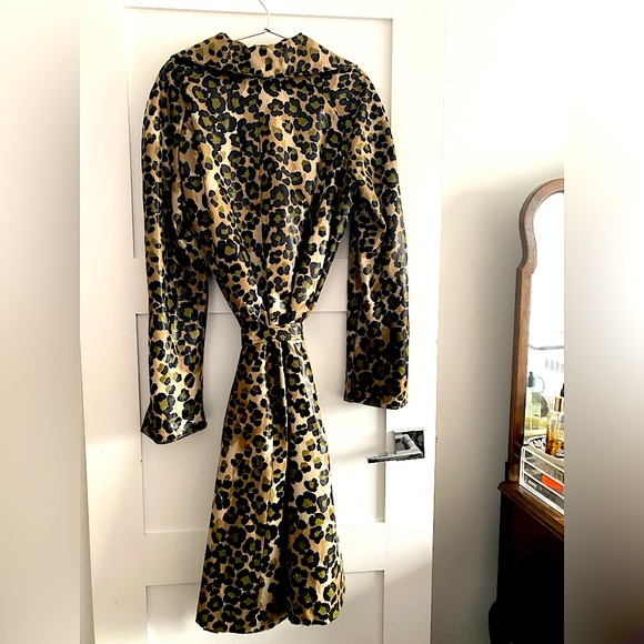 Vintage Diane Von Furstenberg DVF early 70s leopard print trench rain coat - Picture 6 of 8